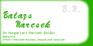 balazs marcsek business card